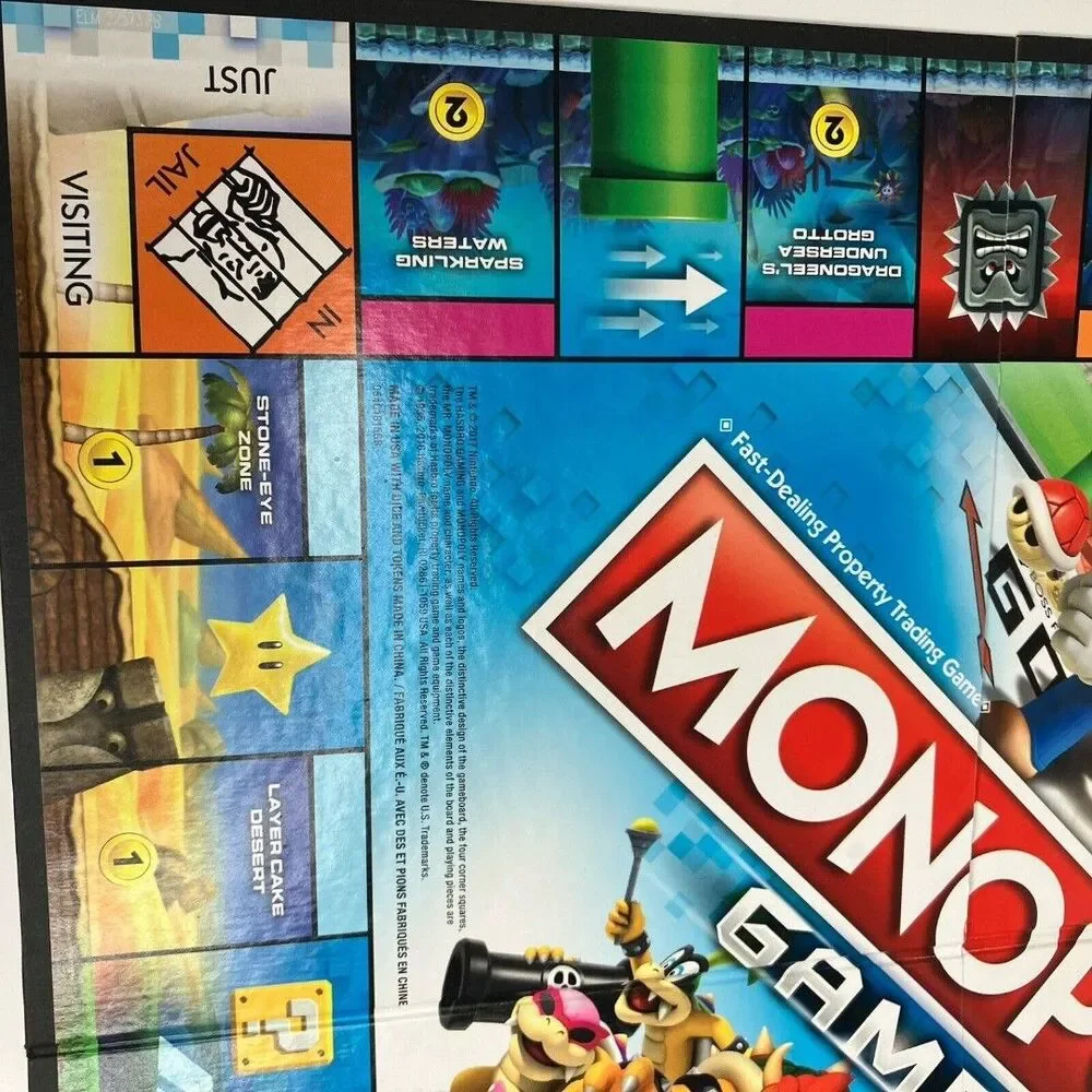 Monopoly Nintendo Gamer Edition Mario Replacement Game Board & Manual Only